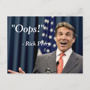 Oj! Rick Perry Vykort