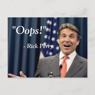 Oj! Rick Perry Vykort