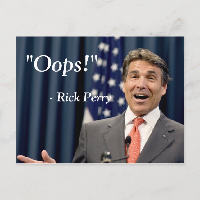 Oj! Rick Perry Vykort (Framsida)
