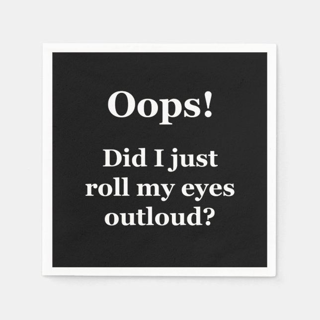 Oj! Rullade jag bara upp Öga? Pappersservett (Framsidan)