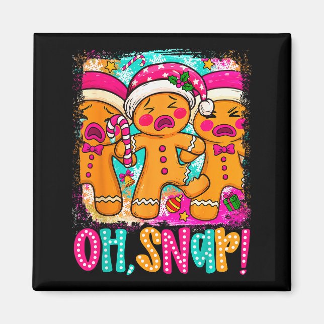 Oj så kul Julgodis Gingerbread Man Jul Kaka Magnet (Framsidan)