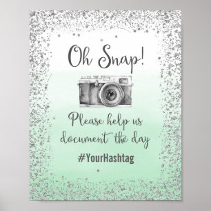 Oj, snap Hashtag Bröllopsaffisch Tryck