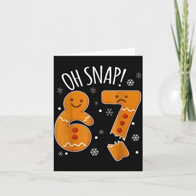 Oj Snapp 67 Gingerbread Man Vuxna Barn Män Kvinnor Kort (Framsida)