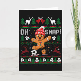 Oj Snapp Fotboll Gingerbreadman Jul Fuljul T-Shirt Kort
