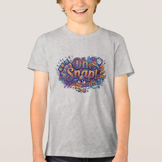 Oj, snapp! – Rolig Retro-Tryck T-Shirt (Framsida)