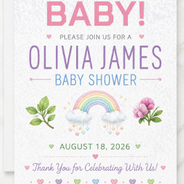 Oj socker socker baby shower tackkort tack kort