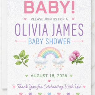 Oj socker socker baby shower tackkort tack kort