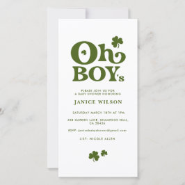 Oj, St. Patrick's Day Baby Shower-inbjudan Meddelande