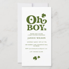 Oj, St. Patrick's Day Baby Shower-inbjudan Meddelande