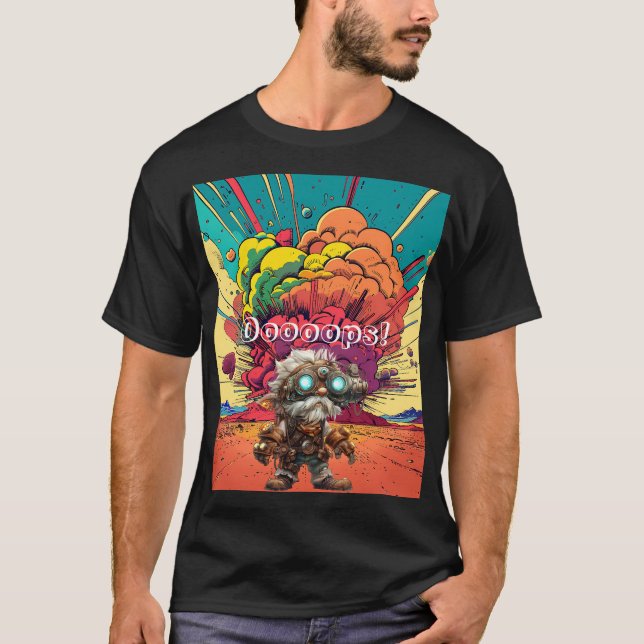 Oj! Steampunk Gnome T Shirt (Framsida)