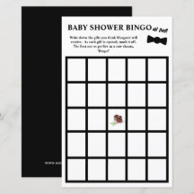 Oj! Tuxedo Baby Shower Bingo