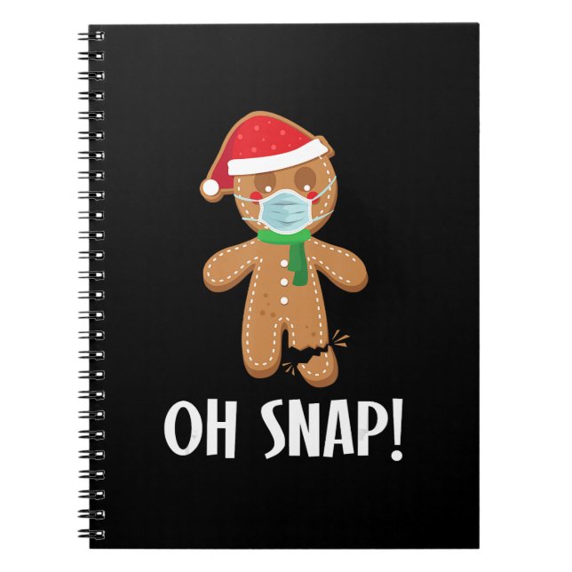 Oj va | julpepparkaksgubbe maskerad present anteckningsbok (Framsidan)