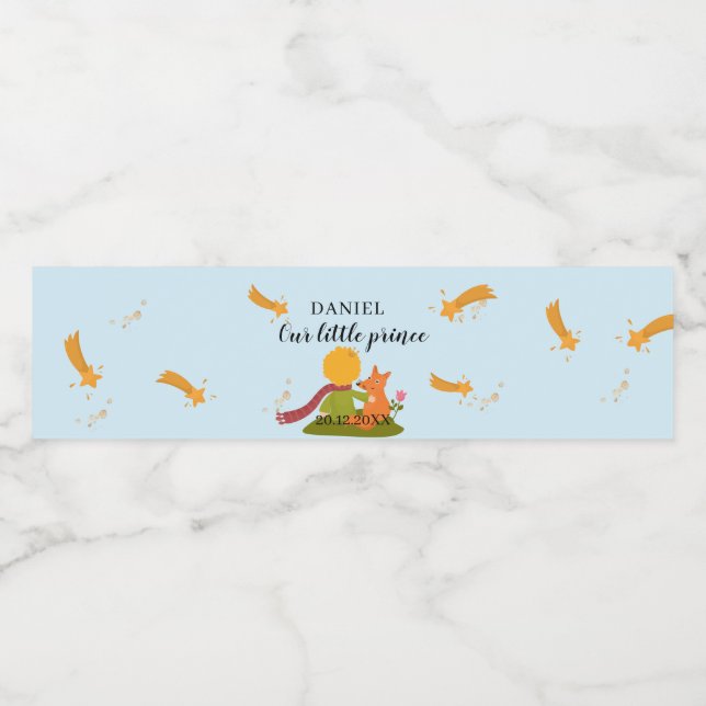 Oj, vår lilla prins Vatten Vattenflaska-etikett Vattenflaskor Etikett (Singel etikett)