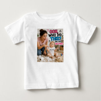 Oj, vem gjorde detta? – Roligt babykaos T Shirt