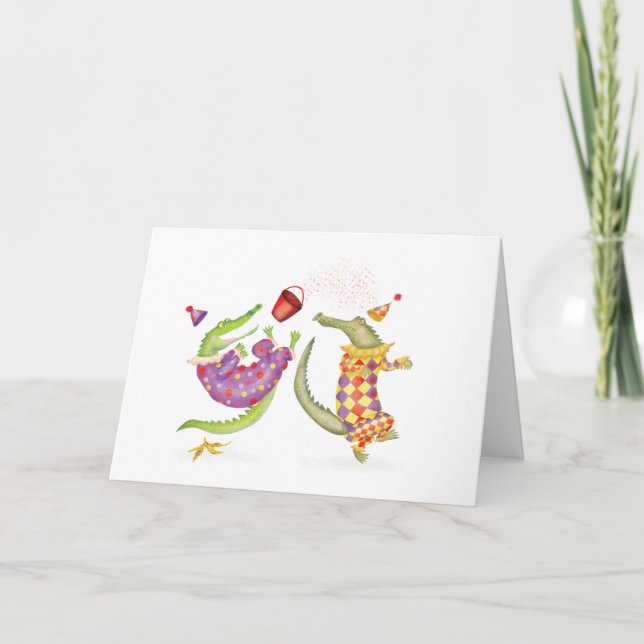 Oj vilken cirkus! krokodilklovnar kort (Framsida)