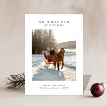Oj vilken rolig hästslädutflykt Julkort foto