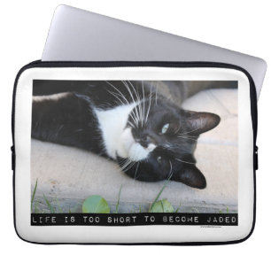 OJAD Katt Motivation Advice Quote Laptop Fodral