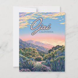 Ojai California Topa Topa Mountain liggande kort