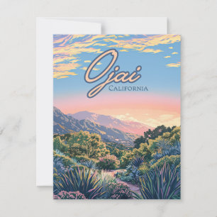 Ojai California Topa Topa Mountain liggande kort