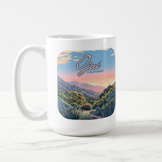 Ojai California Topa Topa Mountains Ligcape Kaffemugg (Vänster)