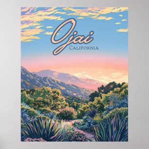 Ojai California Topa Topa Mountains Ligcape Poster