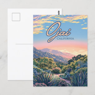 Ojai California Topa Topa Mountains Ligcape Vykort