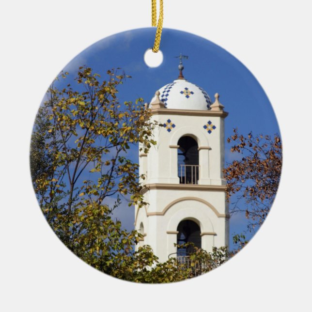 Ojai postar - kontorstorn julgransprydnad keramik (Framsidan)