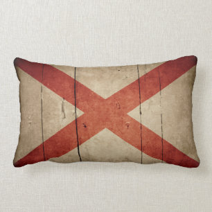 Ojämn Alabama flagga Lumbarkudde