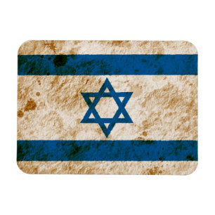 Ojämn israelisk flagga magnet