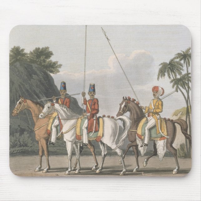 Ojämn kavalleri, den Bengal armén 1817, pläterar 5 Musmatta (Framsidan)