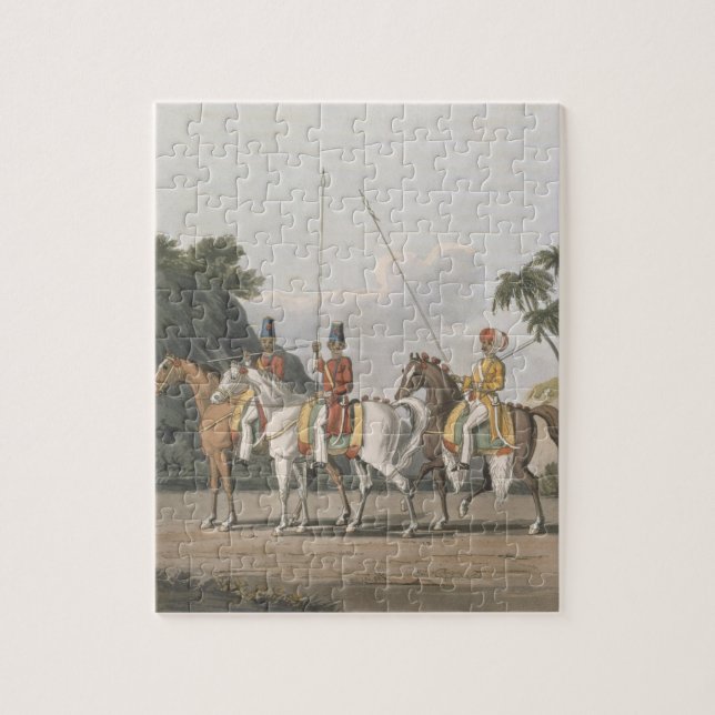 Ojämn kavalleri, den Bengal armén 1817, pläterar 5 Pussel (Vertikal)