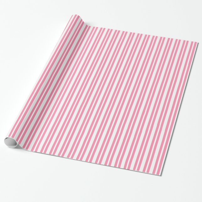 Ojämn Rand #2 Vit Rand Presentpapper (Utrullad)