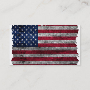 Ojämn USA flagga Visitkort
