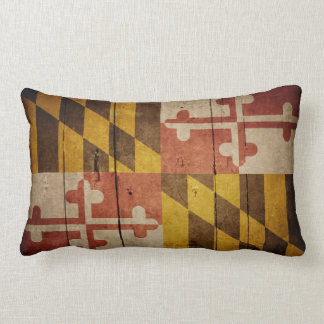 Ojämn Wood Maryland flagga Lumbarkudde