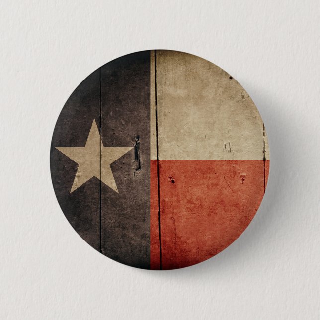Ojämn Wood Texas flagga Knapp (Framsida)