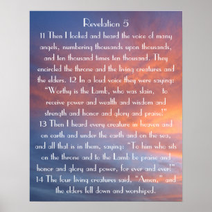 Ojämnfärgad bibel VERSION 5:11-14 Poster