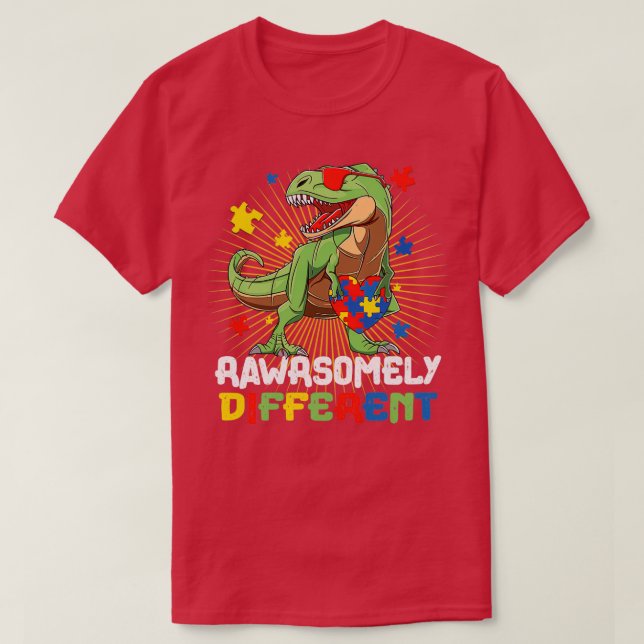 Ojämnt annorlunda dag 1 för ökad autism t shirt (Design framsida)