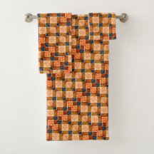 Ojämnt orange schackdelar som bildar nya kvadratis