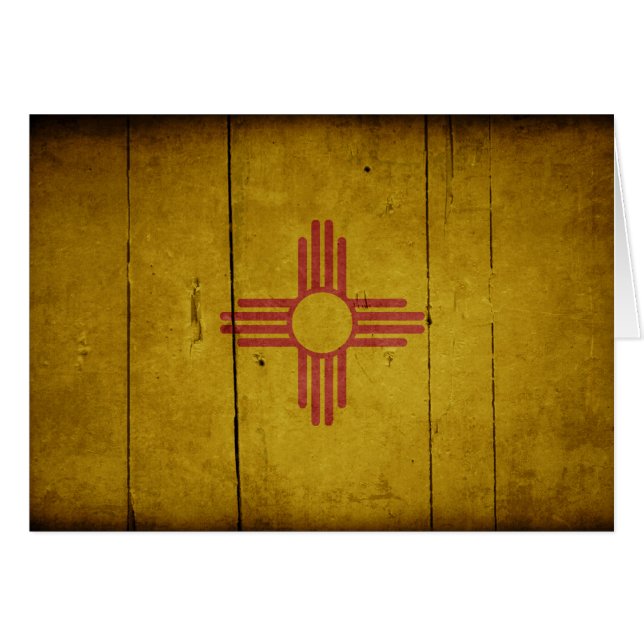 Ojämnt Wood nytt - mexico flagga OBS Kort (Framsidan Horizontal)