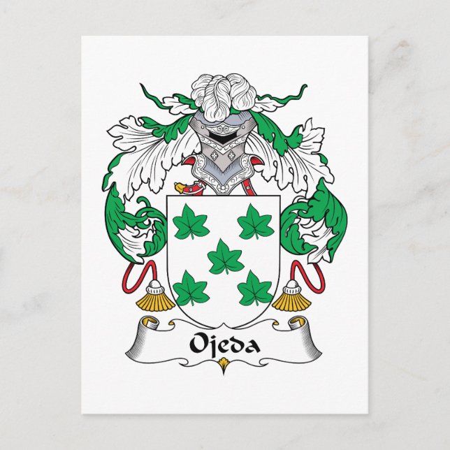 Ojeda Family Crest Vykort (Framsida)