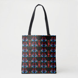 Ojibwe Blommigt Motif MMIW Black Tygkasse