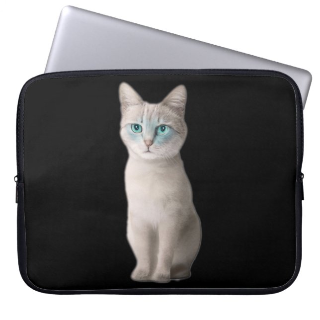 Ojos Azules Cat Laptop Fodral (Framsidan)