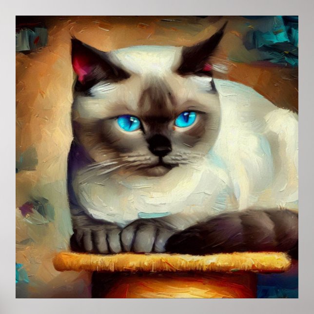 Ojos Azules Cat Poster (Framsidan)
