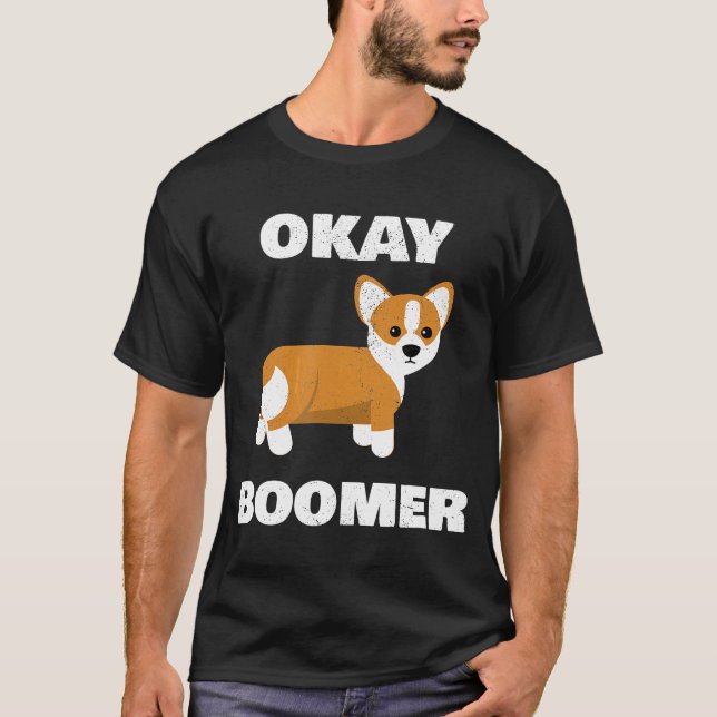 Ok Boomer Corgi Okej Boomer T Shirt (Framsida)
