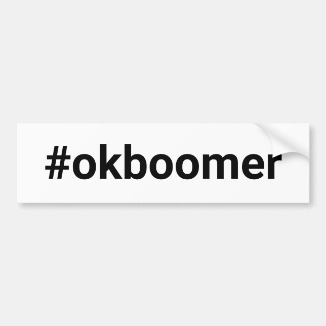 OK BOOMER (hash-märkre) Bildekal (Framsidan)