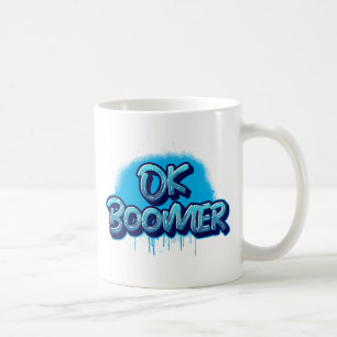 Ok Boomer i Blue Graffiti Kaffemugg