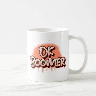 Ok Boomer i röd graffiti Kaffemugg