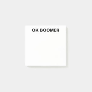 OK Boomer Post - Det är anteckningsbart Office Ga Post-it Block