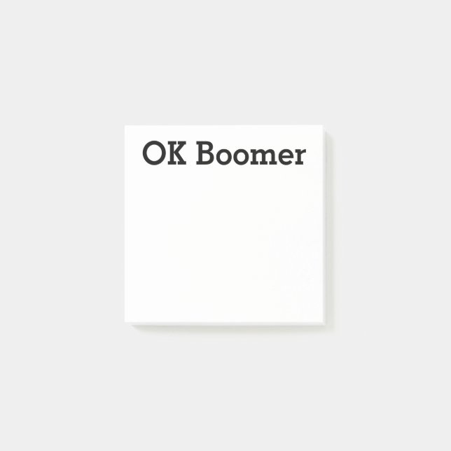 OK Boomer Post-it Block (Framsida)