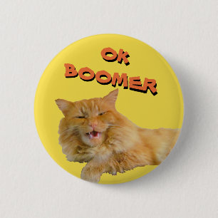 Ok Boomer pratar kattkött Knapp
